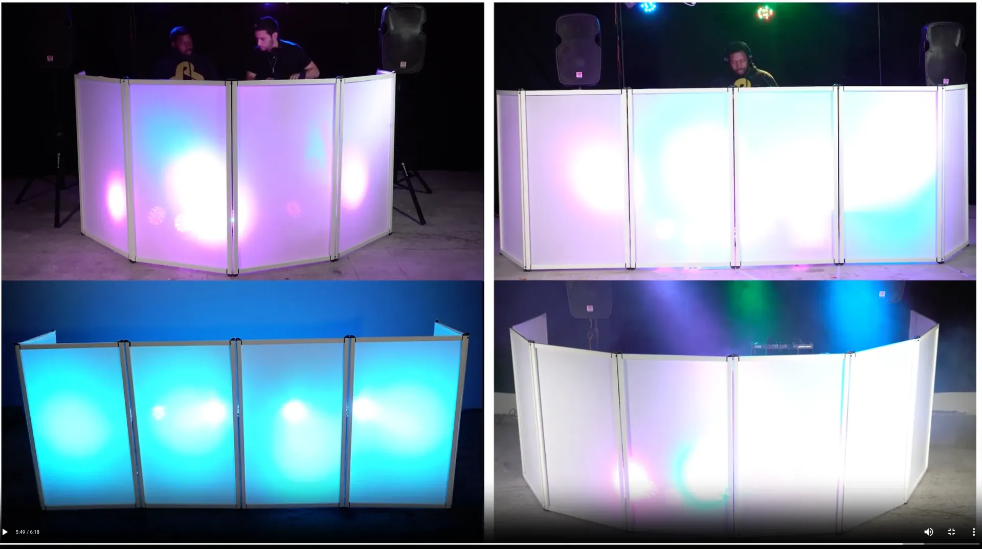 DJ Booth FADECADE LED  + Mesa  2x1x1 mts