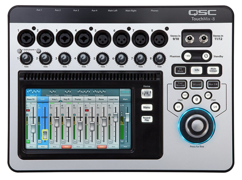 Consola de audio TouchMix 8 QSC Digital mixer 10 ch /  6 out 