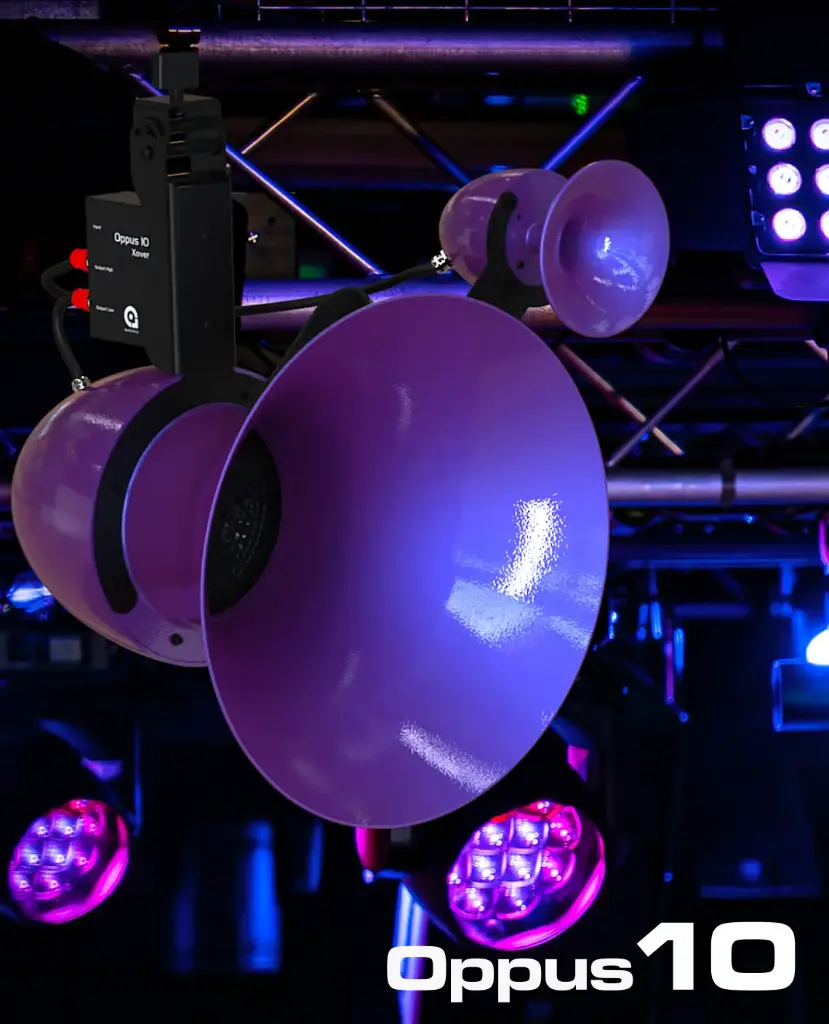 HIGH POWER P.A |  OPPUS Audionics Pro Purple | 10" LH 400W Rms. + 1.7" neodimium HF 100W.    8 Oms    138 dB SPL