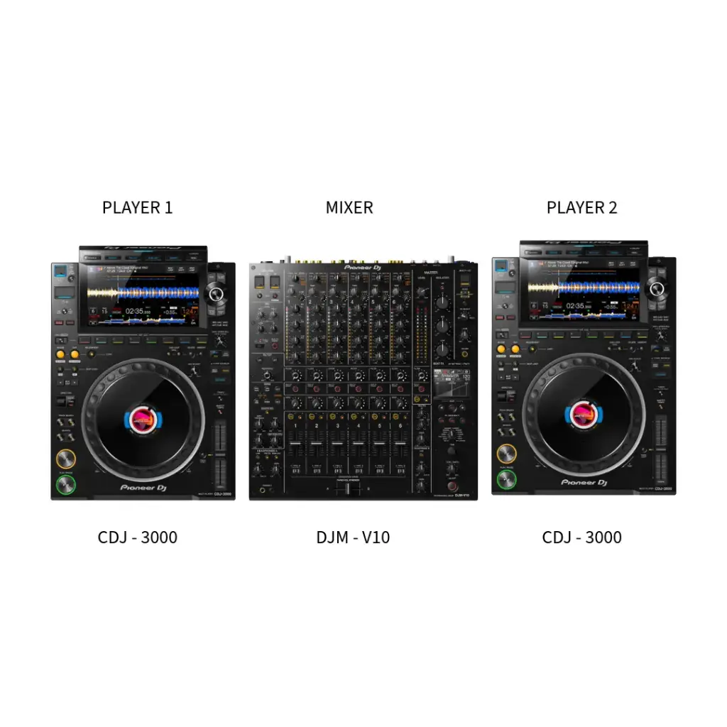 DJ Setup (2) CDJ 3000 + DJM - V10