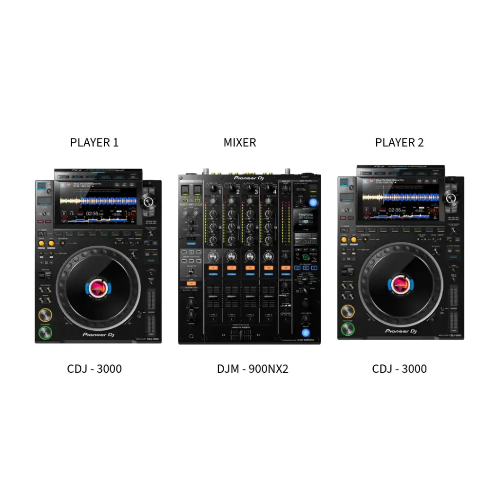 DJ Setup (2) CDJ 3000 + DJM - 900NX2 