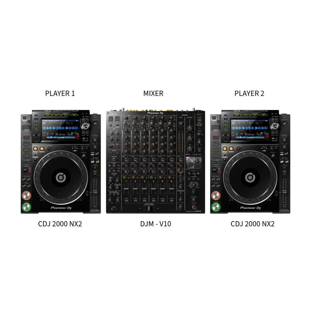DJ Setup (2) CDJ 2000Nx2 +  DJM -  V10