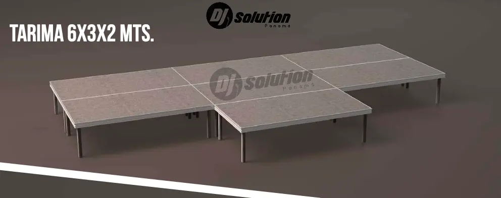 Tarima Módulo 6x3x2 Con altura ajustable