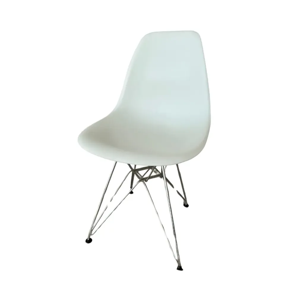 Sillas Eames Blanca Con Patas Cromadas