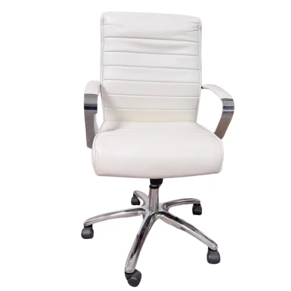 Sillas Ejecutiva Blanca De Ruedas Acolchonadas