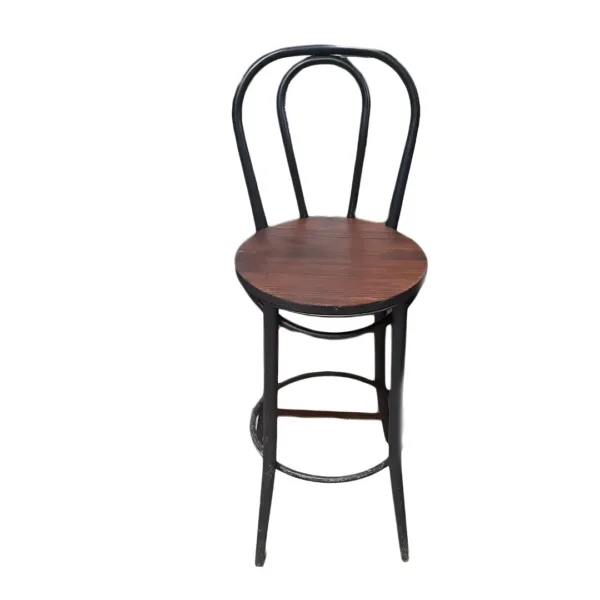 Sillas Alta Rustica Respaldado Ovalado