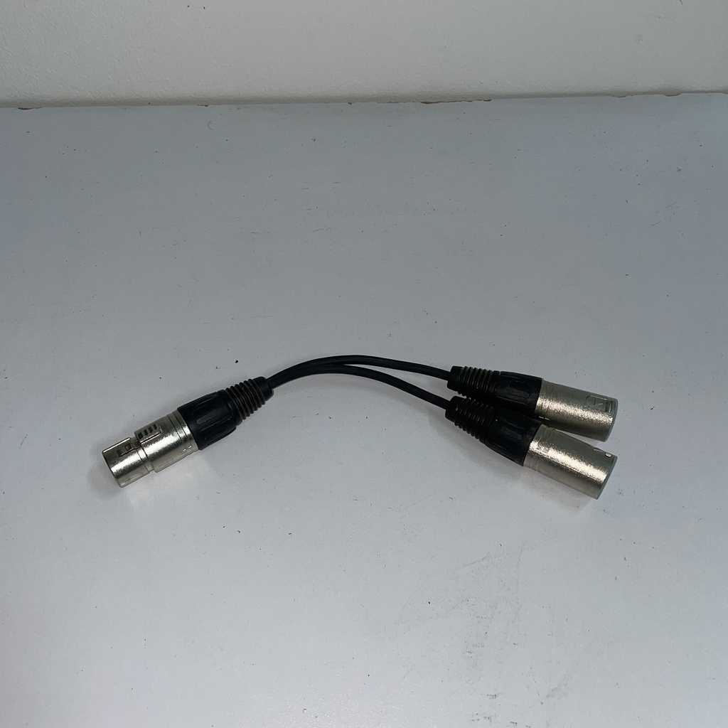 Cable Y XLR hembra a 2 XLR macho