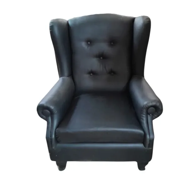 Poltronas Negra De Respaldar Alto Y Cuero