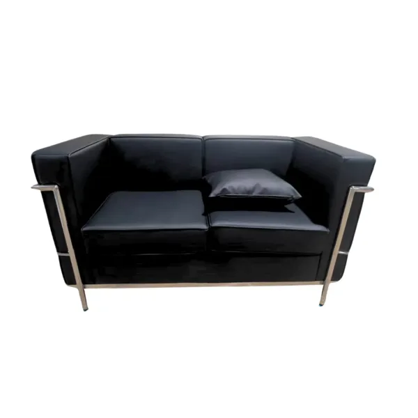 Sofas Negro Le Courvusier De 2 Puestos