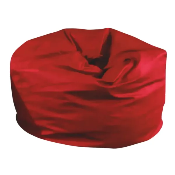 Puffs Grande De Cuero Rojo