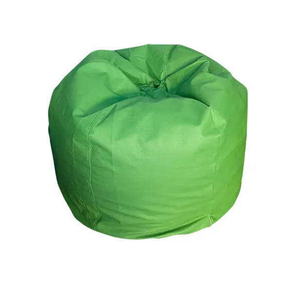 Puffs Pequeño De Cuero Verde