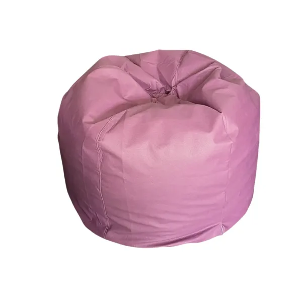 Puffs Pequeño De Cuero Rosado