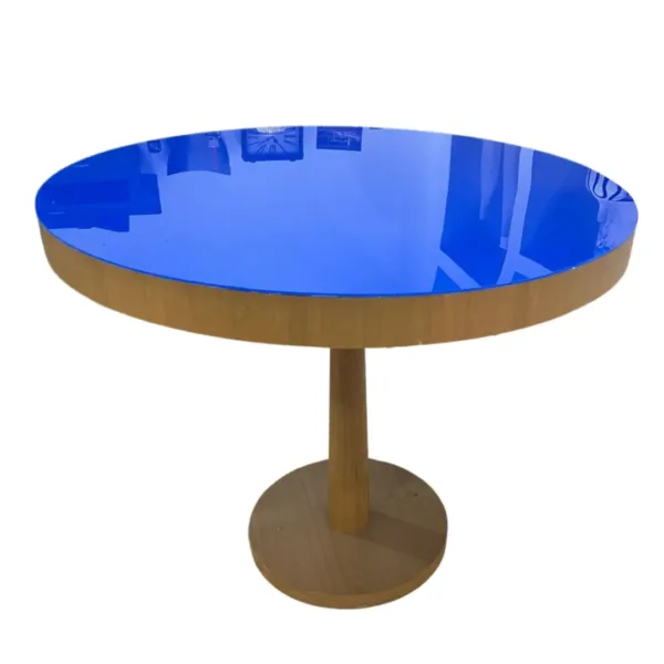 Mesas Redonda De Madera y Vidrio 40 Pulgadas