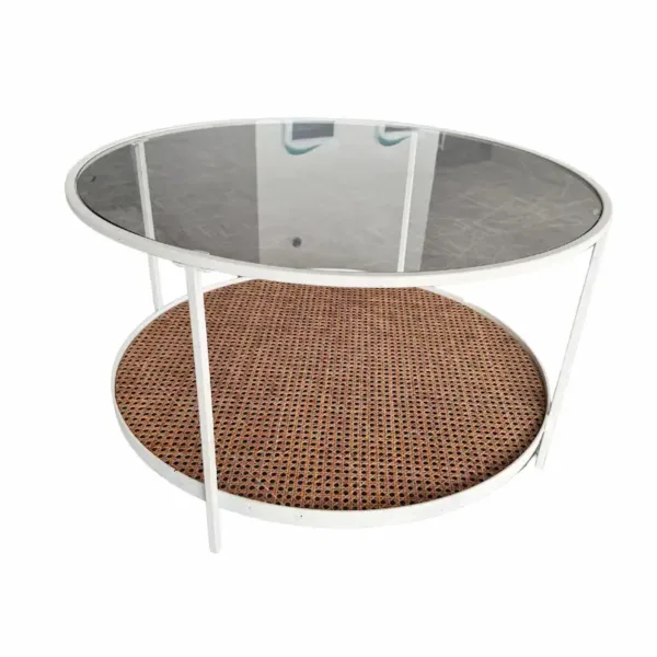 Mesas De Centro Mimbre Blancas