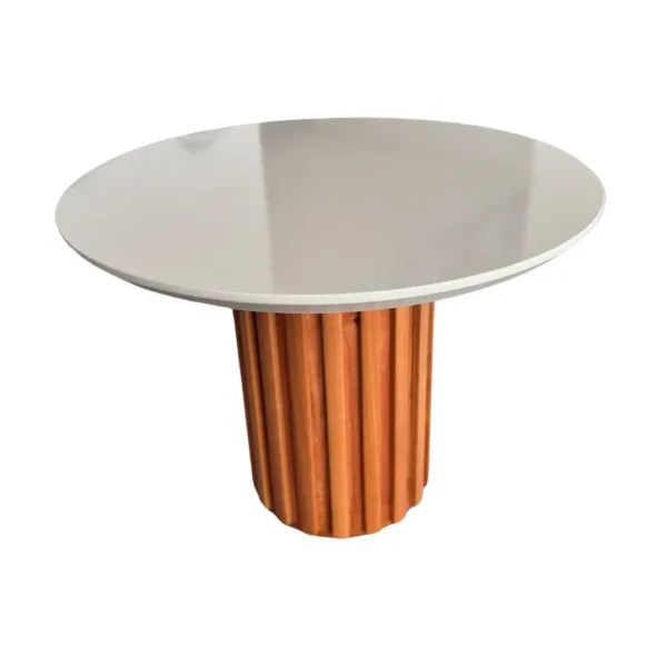 Mesas De Centro Viena Redonda Tope Blanco