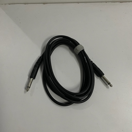 Cable 1/4 a 1/4 negro corto