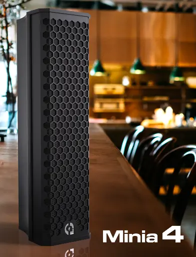 Altavoz Audionics MINIA 4 |   4x 2.5"neodimum  + Bonina 0.8" Coaxial 80W (AES)  104 dB  Black 