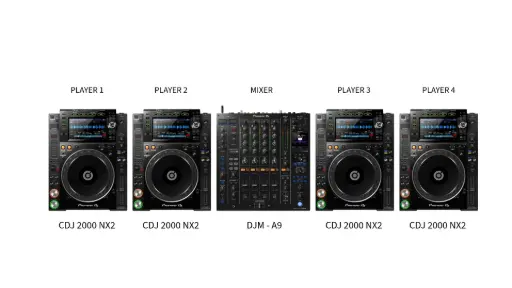 Pionner DJ Setup (4) CDJ 2000Nx2 +  DJM - A9 
