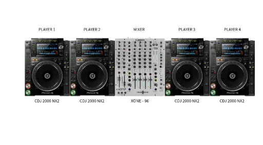 DJ Setup (4) CDJ 2000Nx2 +  XONE 96  