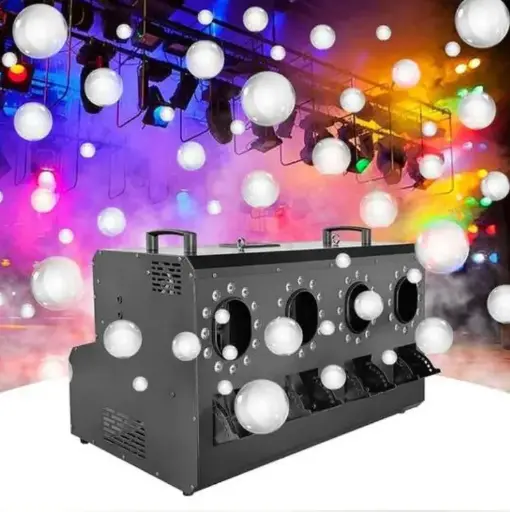 Maquina de Humo con burbujas LED - 4 vias . 