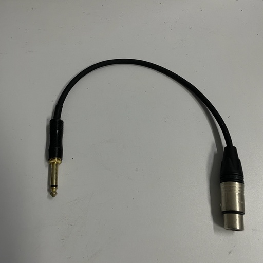 Cable XLM hembra a 1/4 corto