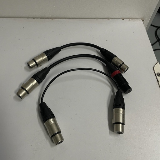 Cable XLR hembra a XLR hembra corto
